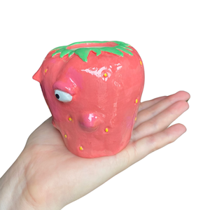 NEW The Pink Strawberry Candle Holder