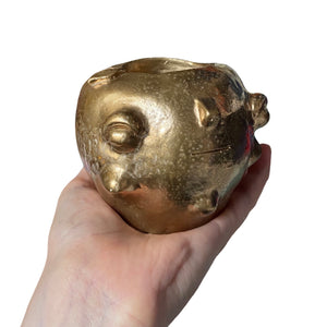 Golden Apple Candle Holder
