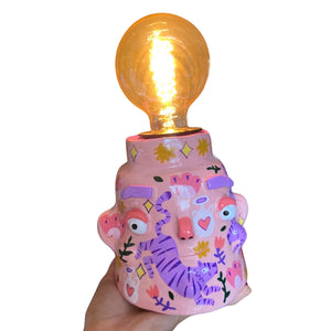 'Lilac Tigers' Lamp Base (One-Off)