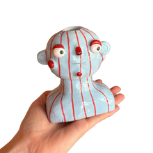 Load image into Gallery viewer, 'Blue &amp; cherry red' Candlestick Holder
