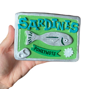 NEW Sardine Matchbox / Storage Tin (Green)