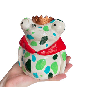 Green Spotty Frog Tea-Light Holder (One-Off)