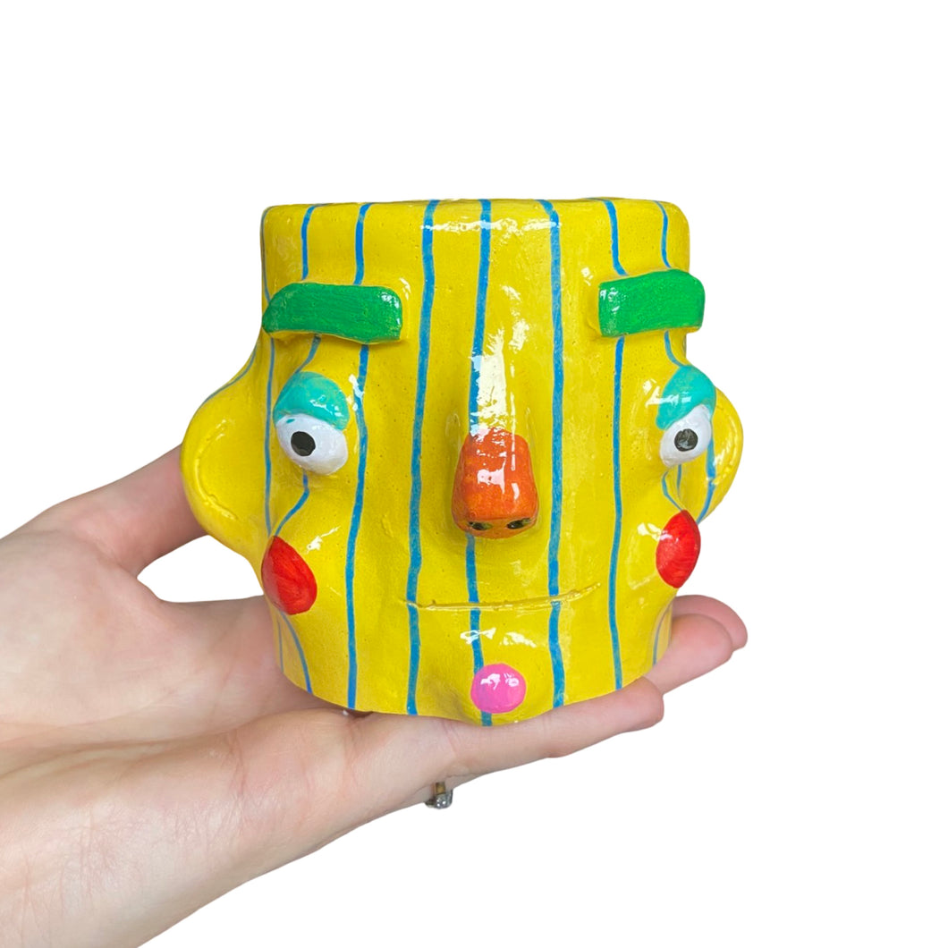 'Simply Yellow Stripes' Lil' Pot