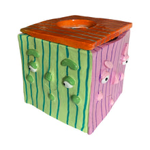 Load image into Gallery viewer, &quot;What&#39;s Multicoloured and has Stripes All Over?&quot; Tissue Box (One Off)
