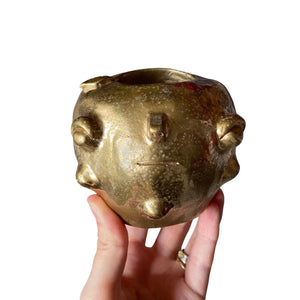 Golden Apple Candle Holder