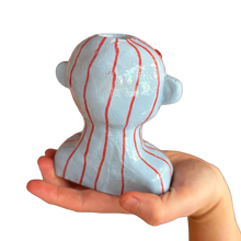 Load image into Gallery viewer, 'Blue &amp; cherry red' Candlestick Holder
