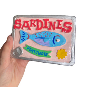 NEW Sardine Matchbox / Storage Tin (Light Pink)