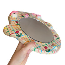 Load image into Gallery viewer, &#39;Stripes and Tulips&#39; BIG Ponky Wall Mirror (one-off)
