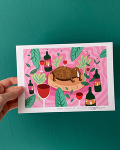 'Boozy Beaver' Print by PonkyWots