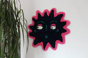 (NOW 30 % OFF) was £70! Midnight Sun Blue & Pink Tufted Wall Hanging