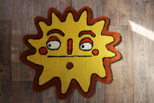 Load image into Gallery viewer, (NOW 30 % OFF) was £110! Sun/Star Yellow &amp; Orange tufted rug
