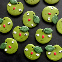 Load image into Gallery viewer, Glossy Green apple earrings
