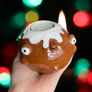 Christmas Pudding Candle Holder