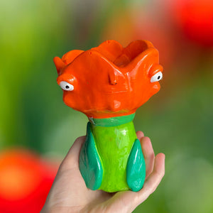 Orange Tulip Tea-light Candle Holder