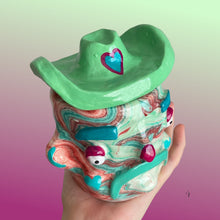 Load image into Gallery viewer, Teal &amp; Plum Marble Cowboy (one-off)
