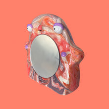 Load image into Gallery viewer, Stand-Up Mirror in Lilac &amp; Peach Marble (One-off)
