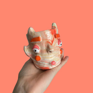 Lil Peachy Marbled Devil Pot (One-Off)