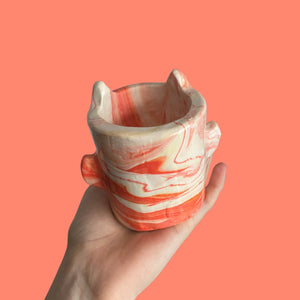Lil Peachy Marbled Devil Pot (One-Off)