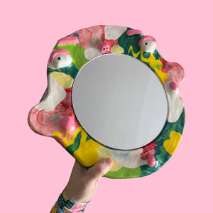 Summer Splodges BIG Ponky Wall Mirror (One-Off)
