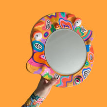 Load image into Gallery viewer, Funky Orange BIG Ponky Wall Mirror
