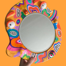 Load image into Gallery viewer, Funky Orange BIG Ponky Wall Mirror
