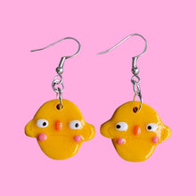 Load image into Gallery viewer, Yellow Ponky Face Earrings
