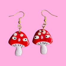 Load image into Gallery viewer, Mushroom Earrings
