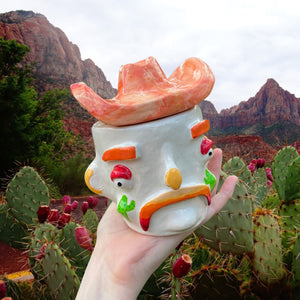 One of a kind Cow-Boy/Gal Pots (sold out)