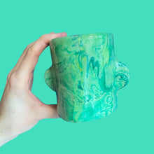 Load image into Gallery viewer, Lil Green Marble Pot (One-Off)
