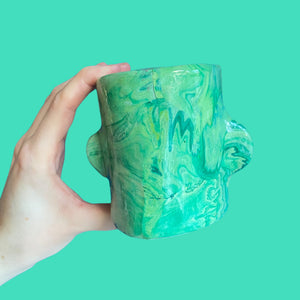 Lil Green Marble Pot (One-Off)