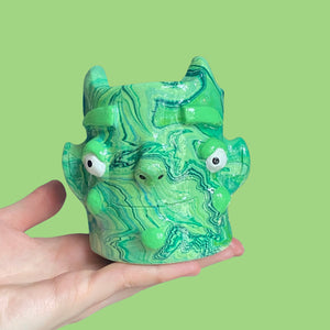 Lil Green Marble Devil Pot (One-Off)