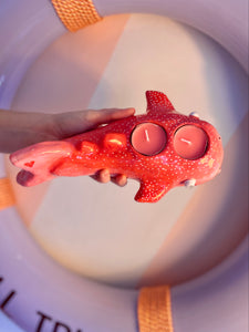 (Pre-Order) Pink Whale Shark Tealight Candle Holder