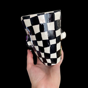 One-Off Black + White Vase