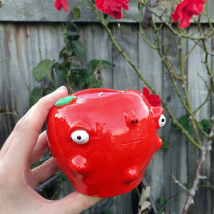 Red Apple Candle Holder