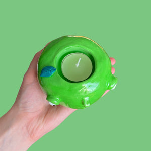 Green Apple Candle Holder