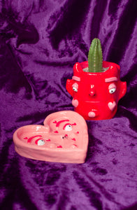 Sweetheart Pink and Red Dish