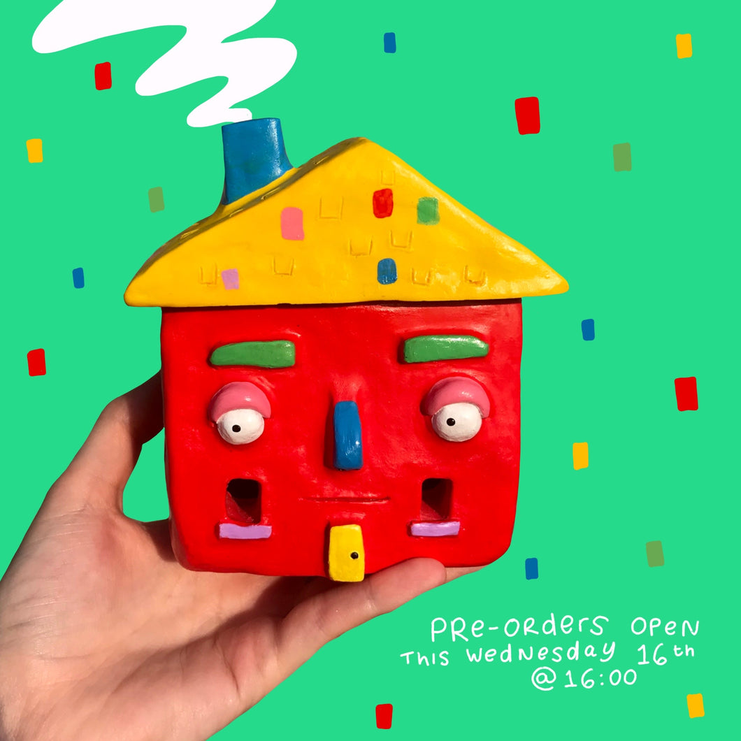 Ponky Colour-Block House (Red)